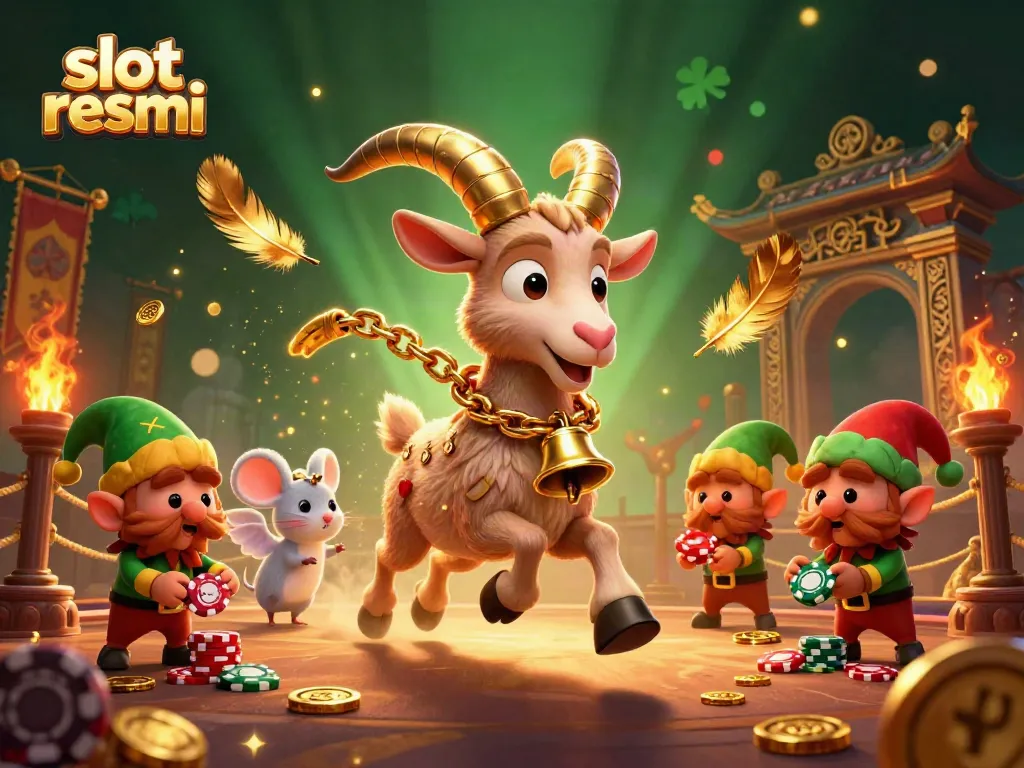 Experience immersive gameplay dynamics with slot resmi showcasing energetic casino activities and whimsical characters.