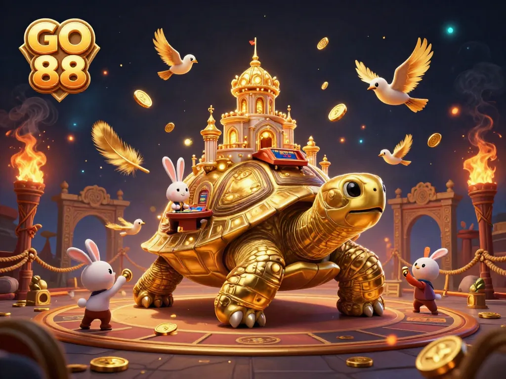 Experience excitement at GO 88 as a golden tortoise casino comes alive, with vibrant games and action.