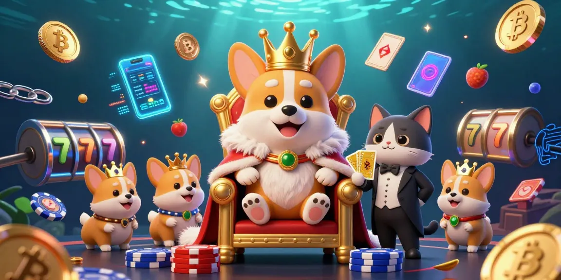 Engage with sunwin's vibrant casino experience featuring a royal corgi in a poker chip throne.