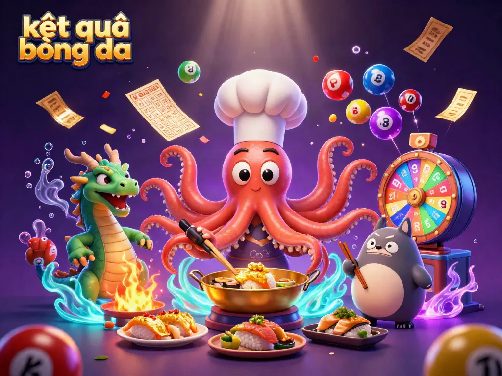 Experience real-time kết quả bóng đá updates with a vibrant casino scene, including the casino elements and detailed characters.