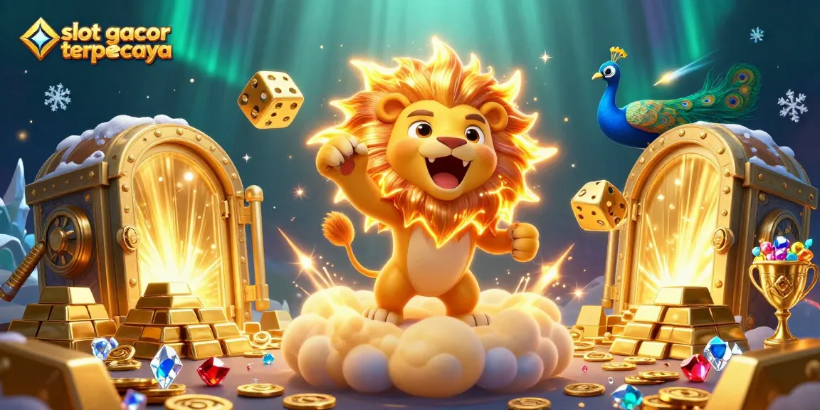 Experience thrilling wins with slot gacor terpercaya at this dynamic 3D casino illustration.