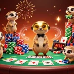 Experience engaging gameplay at hitclub-79 with lively meerkats running a vibrant casino scene.